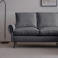 Streamdale Furniture Contemporary Technical Leather Sofa with Reversible Chaise Lounge