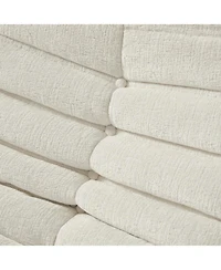 Streamdale Fireside Accent Bean Bag Chair, Modern Armless Floor Sofa (Chenille, White)