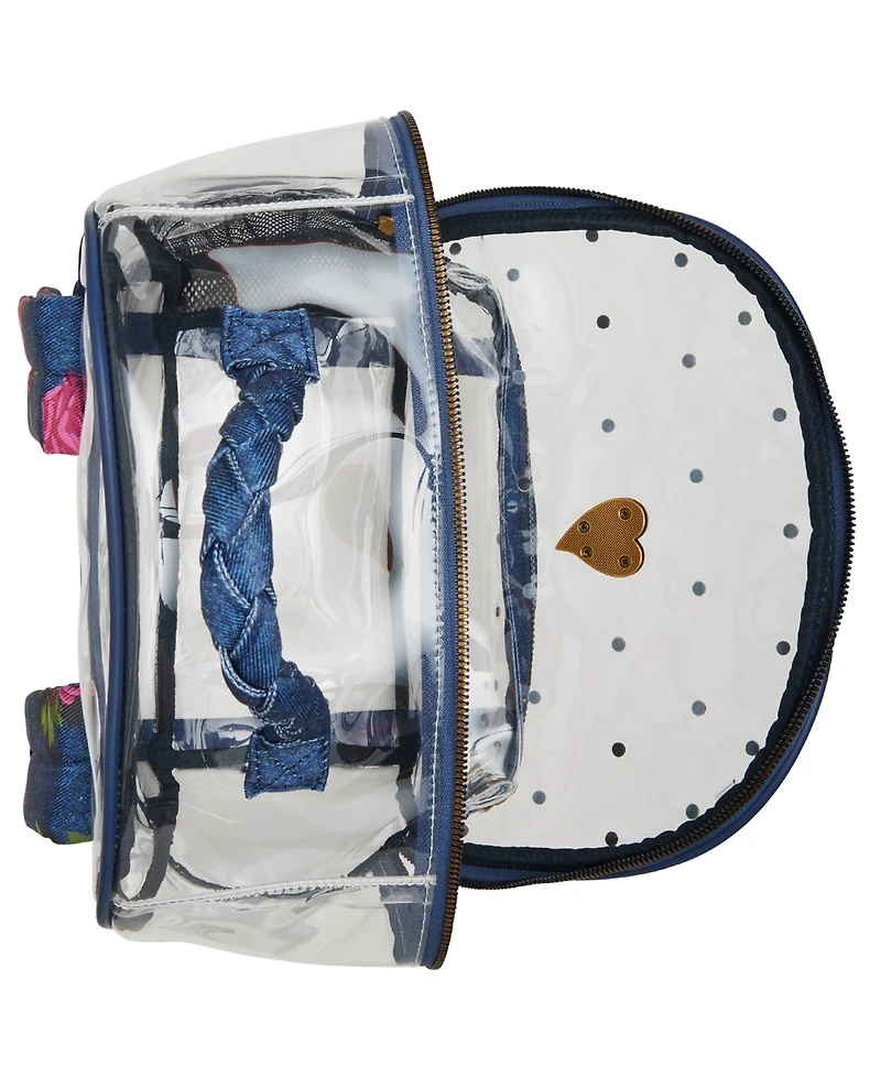 Betsey Johnson Clear Denim With Pouch Medium Backpack