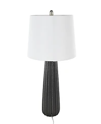 Rosemary Lane 27" Ceramic Ribbed Room Table Lamp