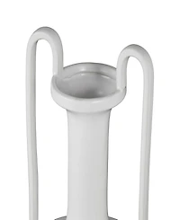 Rosemary Lane Ceramic Fluted Urn Shaped Decorative Vase with Arch Handles, 30"