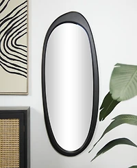 Rosemary Lane 51" Wooden Abstract Oval Room Wall Mirror