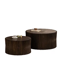 Streamdale Vintage Textured Nesting Coffee Table Set (Set of 2)