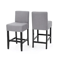 Streamdale Elegant Comfort 26-Inch Counter Stools with Soft Upholstery (Set of 2)