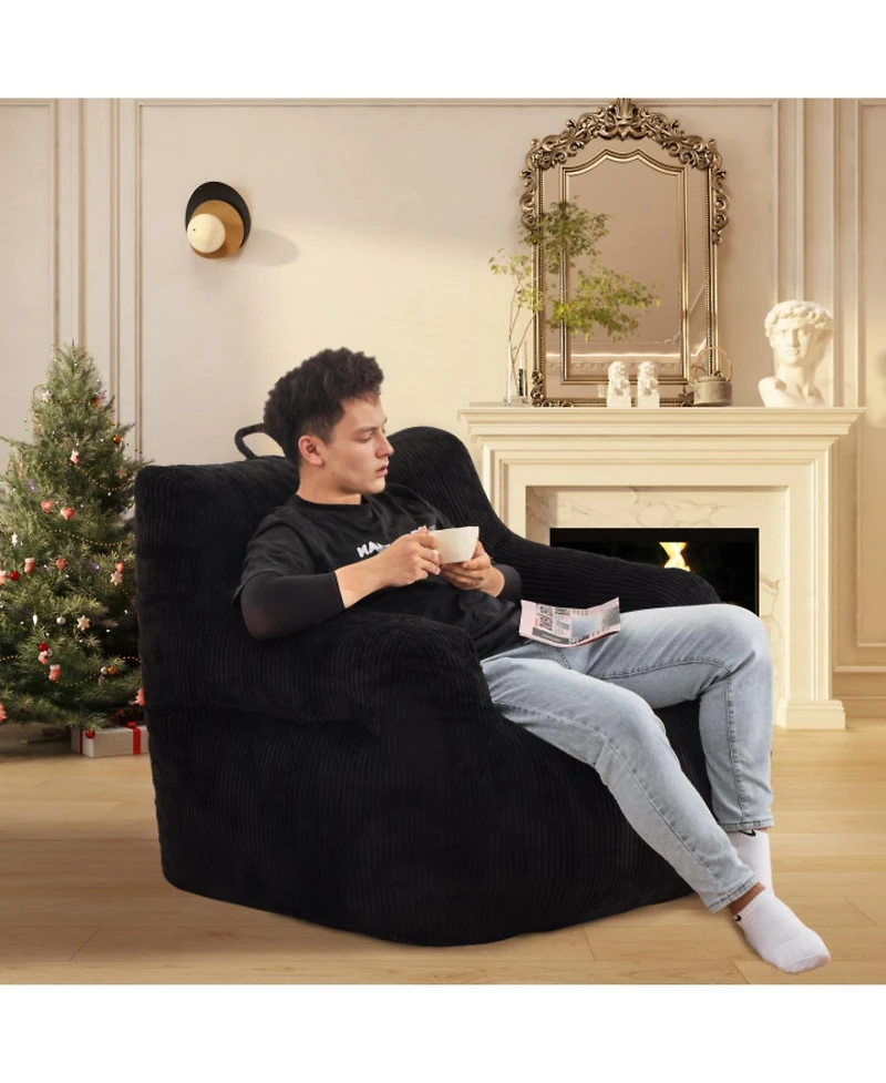 Streamdale Oversized Bean Bag Sofa with Memory Foam for Adults Lazy Chair with Armrest