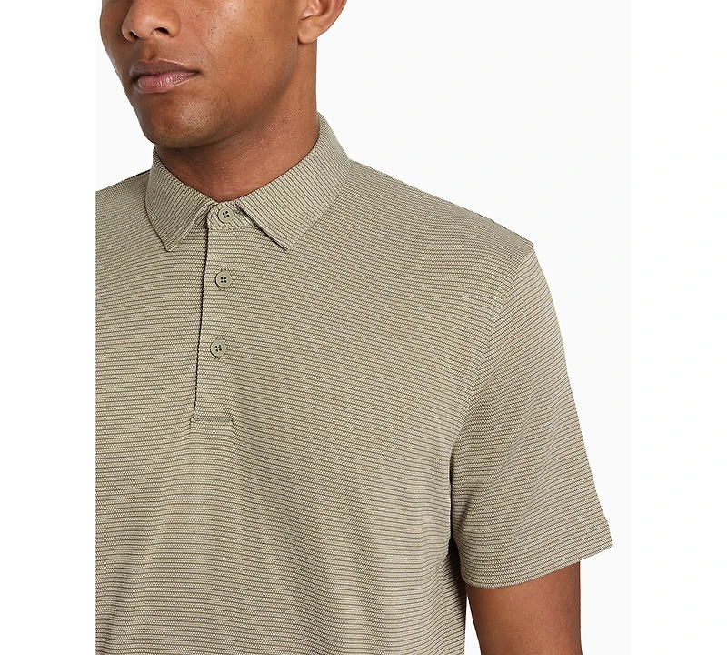 Kenneth Cole Men's Slim-Fit Two-Toned Textured-Knit Polo Shirt