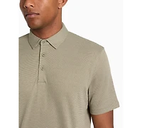 Kenneth Cole Men's Slim-Fit Two-Toned Textured-Knit Polo Shirt