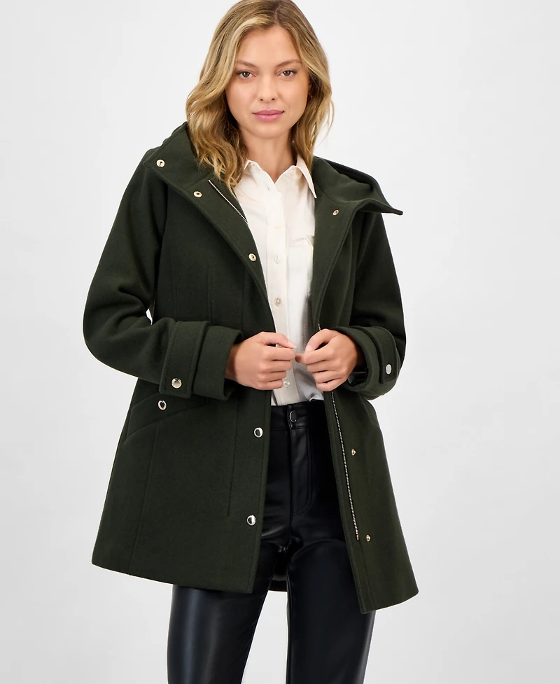 Michael Kors Women's Hooded Button-Front Coat, Exclusively at Macy's