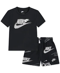 Nike Toddler Club Brand Energy T-Shirt & Shorts, 2 Piece Set