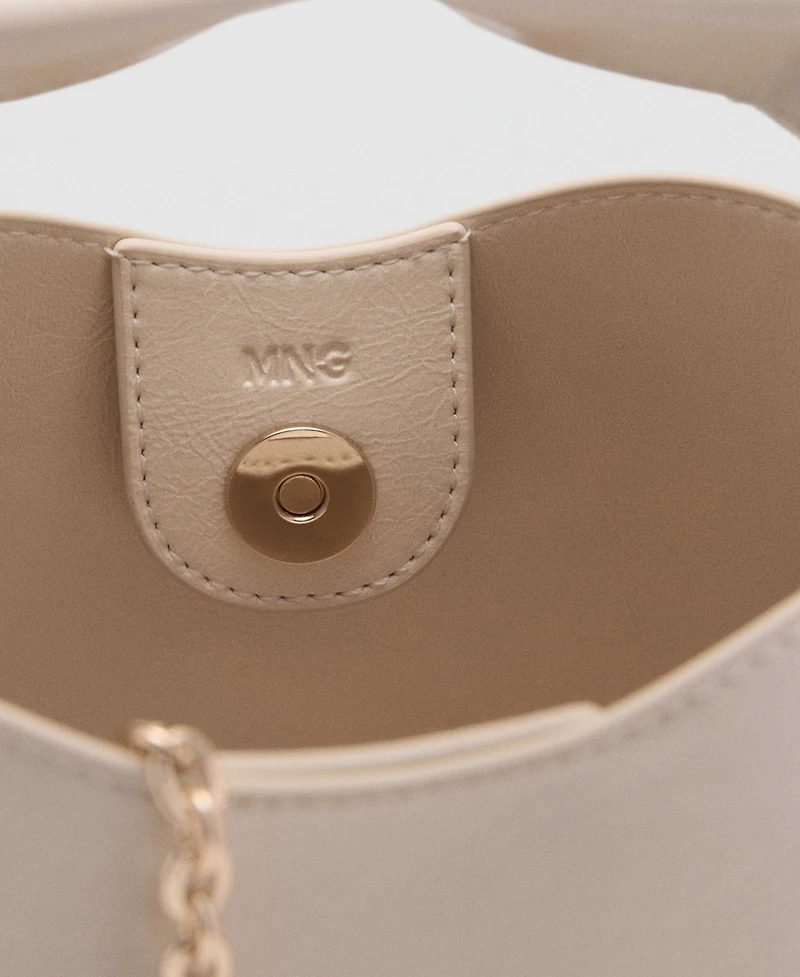 Mango Women's Mini Leather Effect Handbag