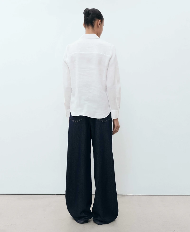 Mango Women's Linen Shirt