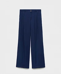 Mango Women's Denim-Effect Lyocell Pants