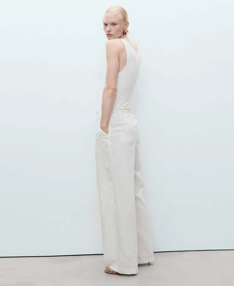 Mango Women's Striped Combined Knitted Jumpsuit