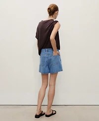 Mango Women's High-Rise Denim Shorts