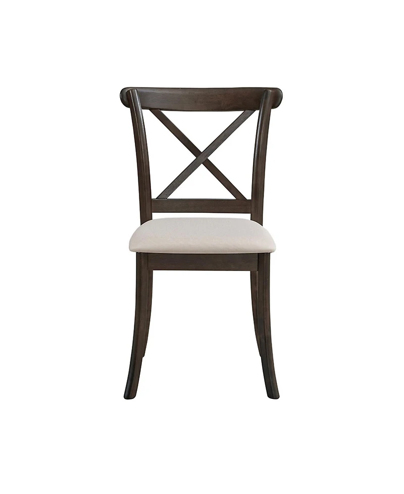 Streamdale Wooden Cross-Back Dining Chairs, Set of 2