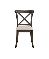 Streamdale Wooden Cross-Back Dining Chairs, Set of 2