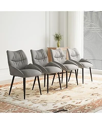 Streamdale Luxurious Velvet Dining Chair Set (4 Pcs) Modern, Comfortable, Stable, Silent