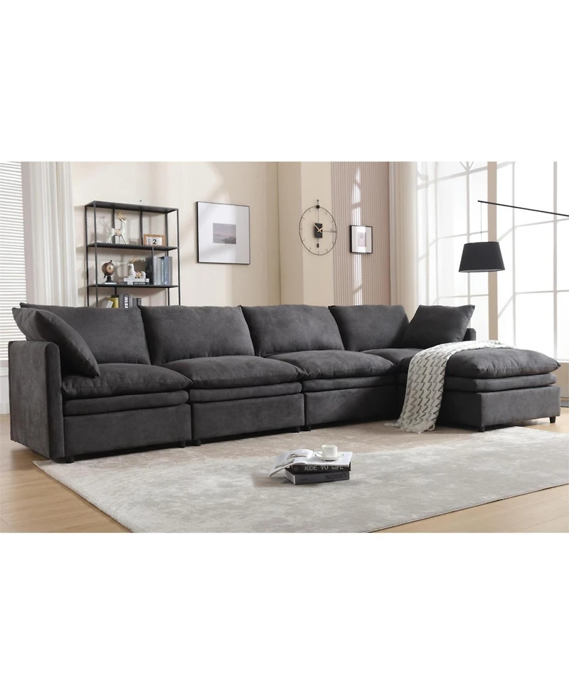 Streamdale Contemporary U-Shape Sofa with Sleeper and Chaise for Living Spaces
