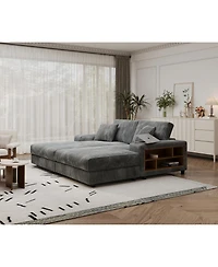 Streamdale Corduroy Convertible Sofa Bed Modern Oversized Lounge Chair