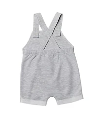 The Mandalorian Baby Boys Yoda Short Overalls, French Terry T-Shirt and Bucket Sun Hat 3 Piece Outfit Set