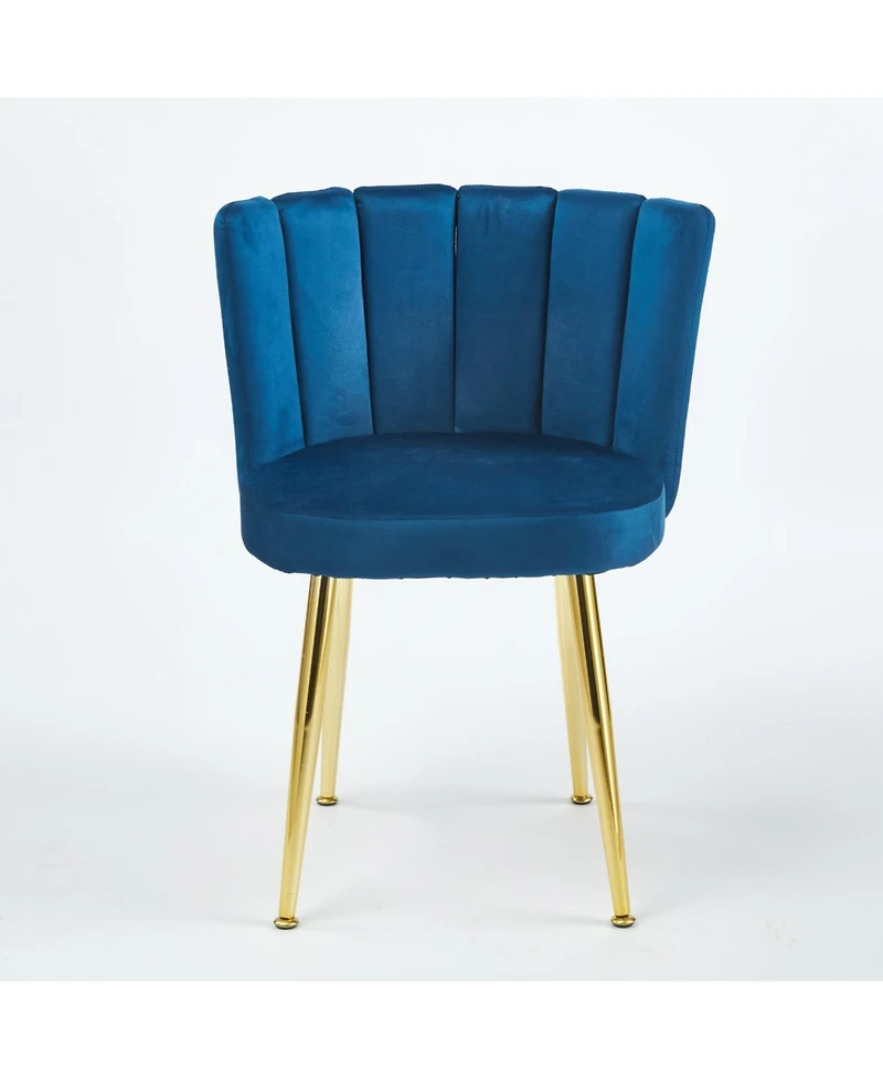 Streamdale Cozy Velvet Dining Chair (Set of 2) with Gold Legs
