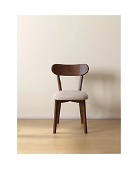 Streamdale Walnut Dining Chair, Fas Oak, Natural Wood, North American, Dirt-Free, Solid, Multipurpose, 47.5 x 55.5 x 78cm