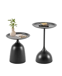 Streamdale Premium Nesting Side Tables with Protective Edges Set of 2, Easy Assembly