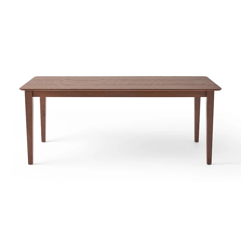 Streamdale Farmhouse Dining Table With Slatted Top And Square Legs