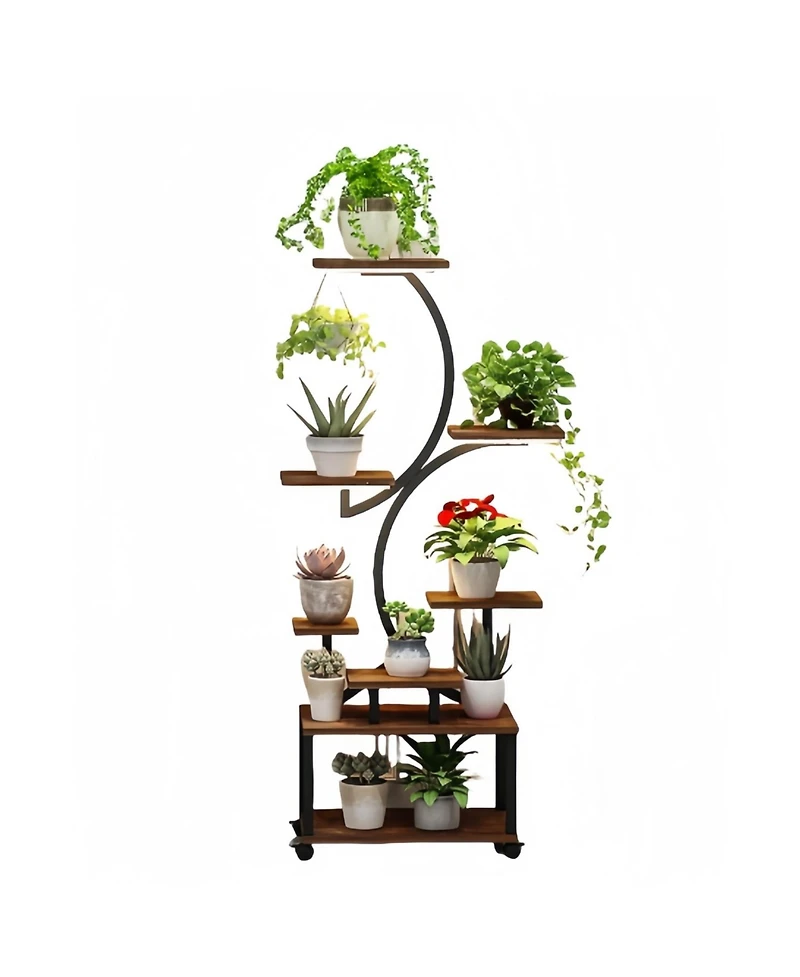 Streamdale 8-Tier Grow Light Plant Stand (Black)