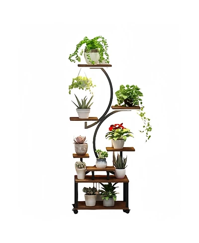 Streamdale 8-Tier Grow Light Plant Stand (Black)