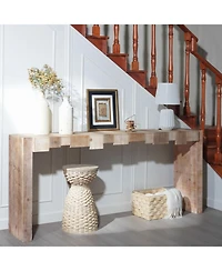 Streamdale Rustic Modern Manufactured Wood Console Table with Step-Block Design