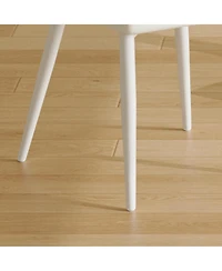 Modern Dining Chairs, White Upholstery and Metal Legs, Cream-Style, 6 Pieces