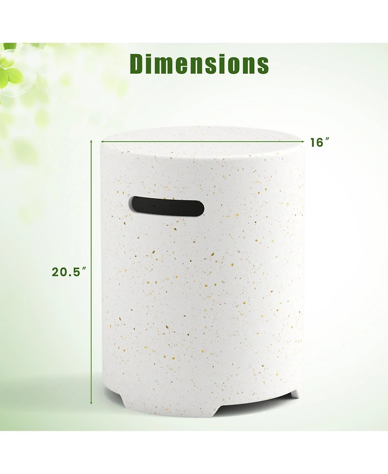 Propane Tank Cover Table with Side Handles and Protective Cover