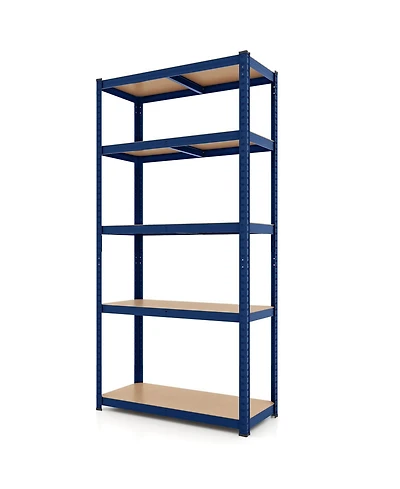 5-Tier Heavy Duty Metal Shelving Unit with 2000 Lbs Total Load Capacity-Blue