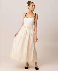 Line & Dot Women's Jules Mixed-Media Maxi Dress