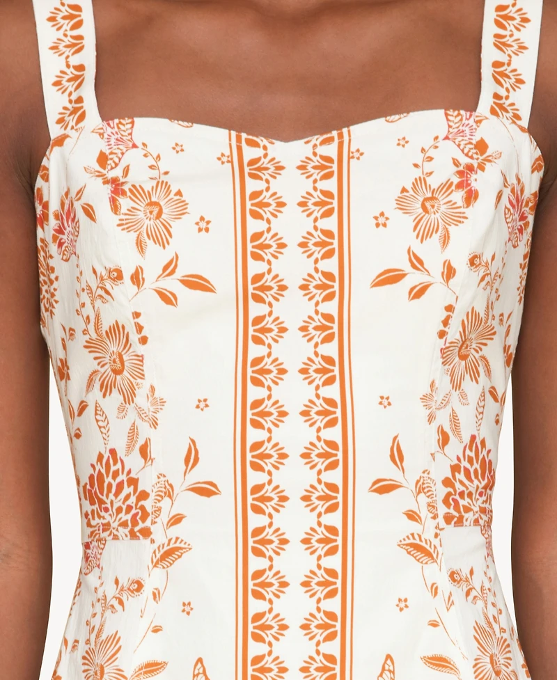 Avec Les Filles Women's Printed Fit & Flare Mini Dress