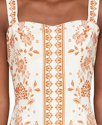 Avec Les Filles Women's Printed Fit & Flare Mini Dress