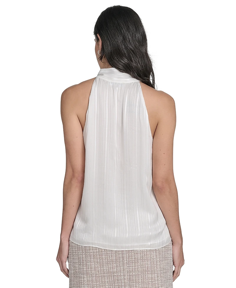 Calvin Klein Women's Tie-Neck Sleeveless Blouse