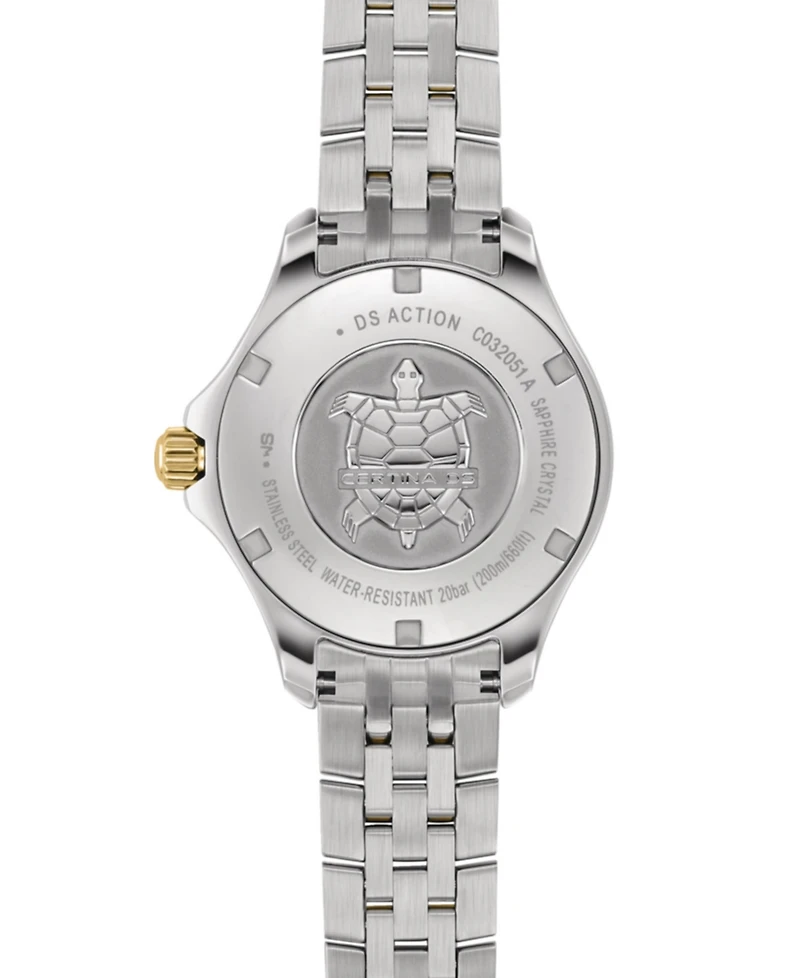 Certina Women's Swiss Ds Action Diamond Accent Two-Tone Stainless Steel Bracelet Watch 34mm