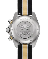 Certina Men's Swiss Automatic Chronograph Ds Action Multicolor Nylon Strap Watch 45mm