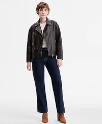 Sebby Women's Faux-Leather Moto Jacket
