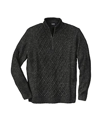 KingSize Big & Tall Soft Cable Knit 1/4 Zip Sweater