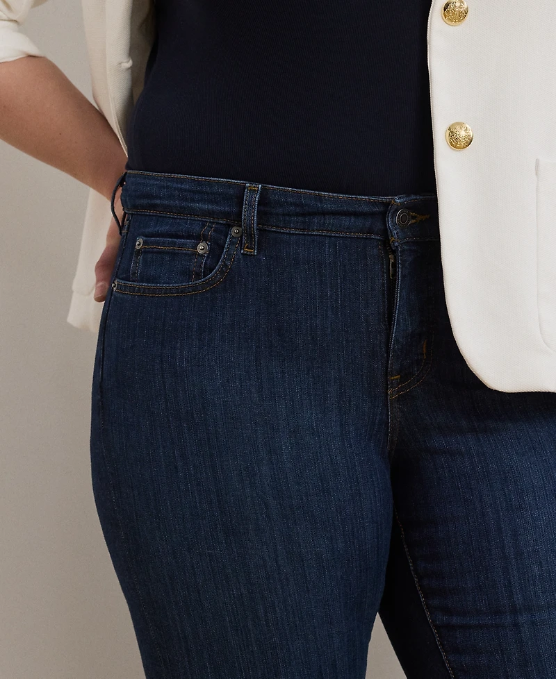 Lauren Ralph Plus-Size Mid-Rise Straight Jean