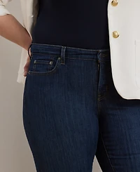 Lauren Ralph Plus-Size Mid-Rise Straight Jean