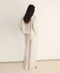 Mango Women's Pleated Linen Pants