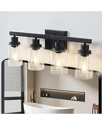 Streamdale 4-Lights Farmhouse Vanity Lights Fixture Rustic Bathroom Light Fixture Bathroom Sconce (Without Bulbs)