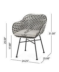 Streamdale Modern Woven Club Chair Minimalist Elegance For Outdoor Spaces