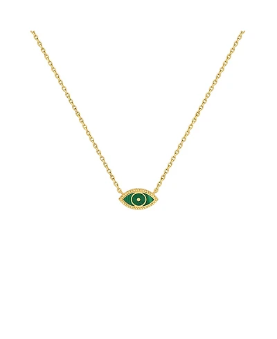 Vigorous Growth Evil Eye Malachite Necklace