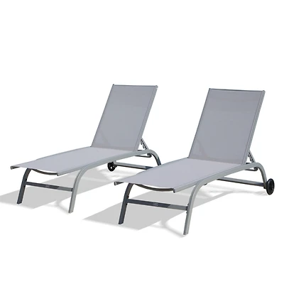 Streamdale Outdoor Chaise Lounge Set, 2 Chairs with Adjustable Position