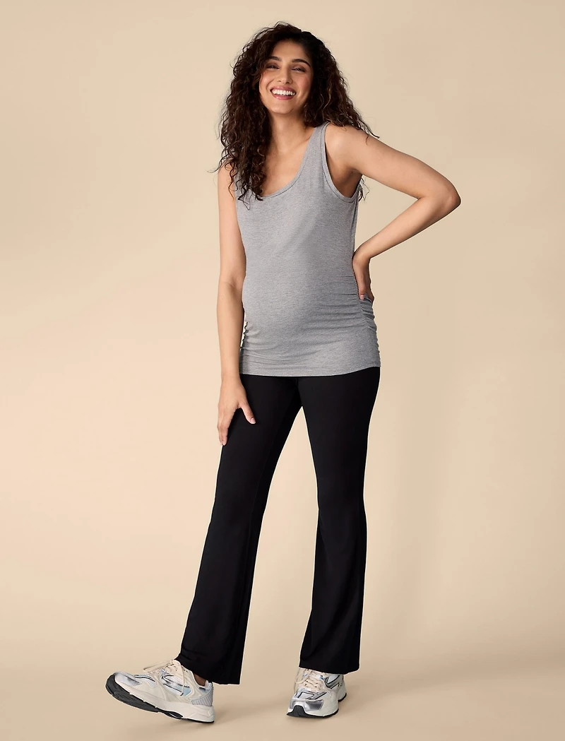 Motherhood Maternity Roll Over Waistband Flare Legging
